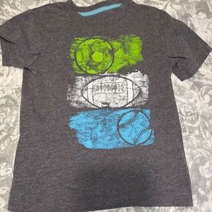 Boys sports shirt (soccer, football, baseball) grey